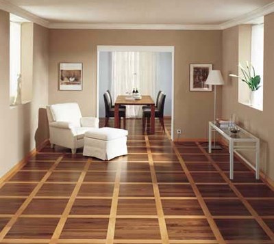 Living room with hardwood floor